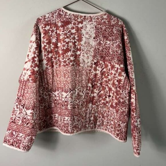 Como Vintage Womens Floral Print Blazers Suit Red Size XXL - Picture 8 of 9